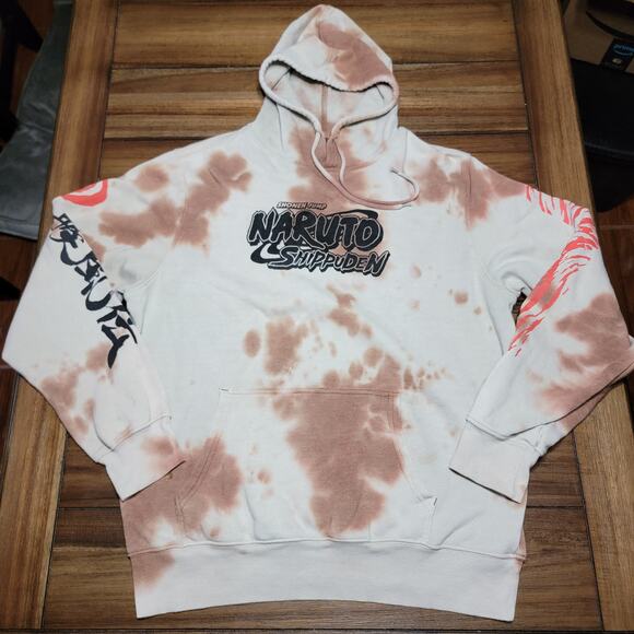 VINTAGE 2002 Naruto Shippuden LS Tie-Dye Pullover Unisex Hoodie - Large (42-44) - Picture 1 of 8